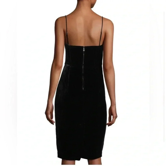 NWT THEORY Corset Luxe Velvet Sheath Dress in black size 8 - Picture 9 of 10